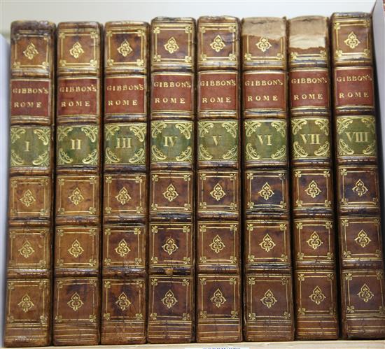 Gibbon, Edward - The History of The Decline and Fall of the Roman Empire, new edition, 8 vols, portrait and folded